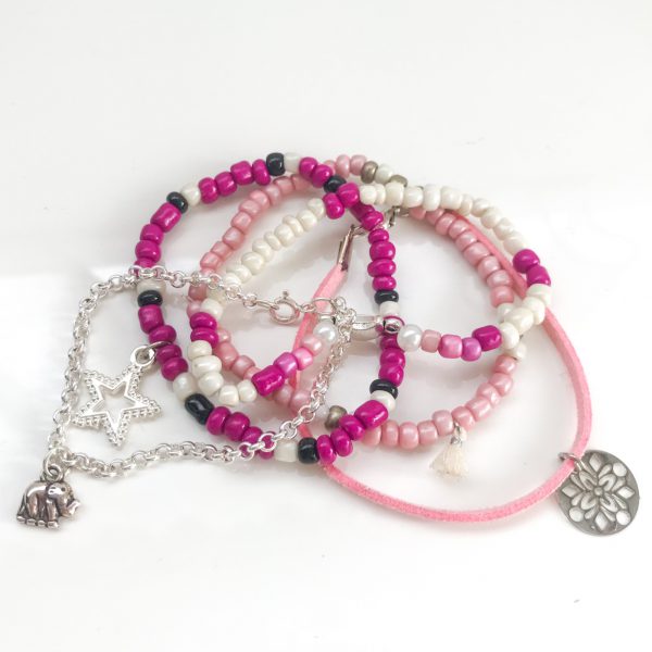 armbandjes-roze-zilver-ibiza-workshop-diy-pakket-groningen-zwolle